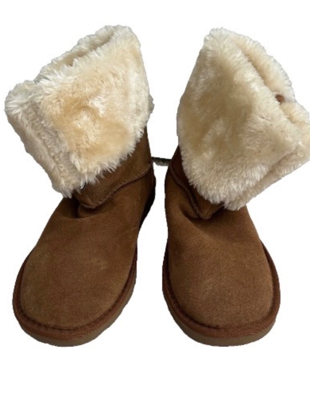 White Mountain Women's SIZE 8 Suede Leather Faux Fur Booties Never Worn